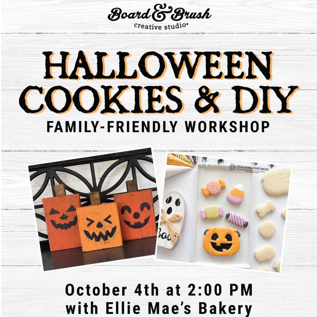 Cookies decorated at the Halloween Collaboration Workshop class