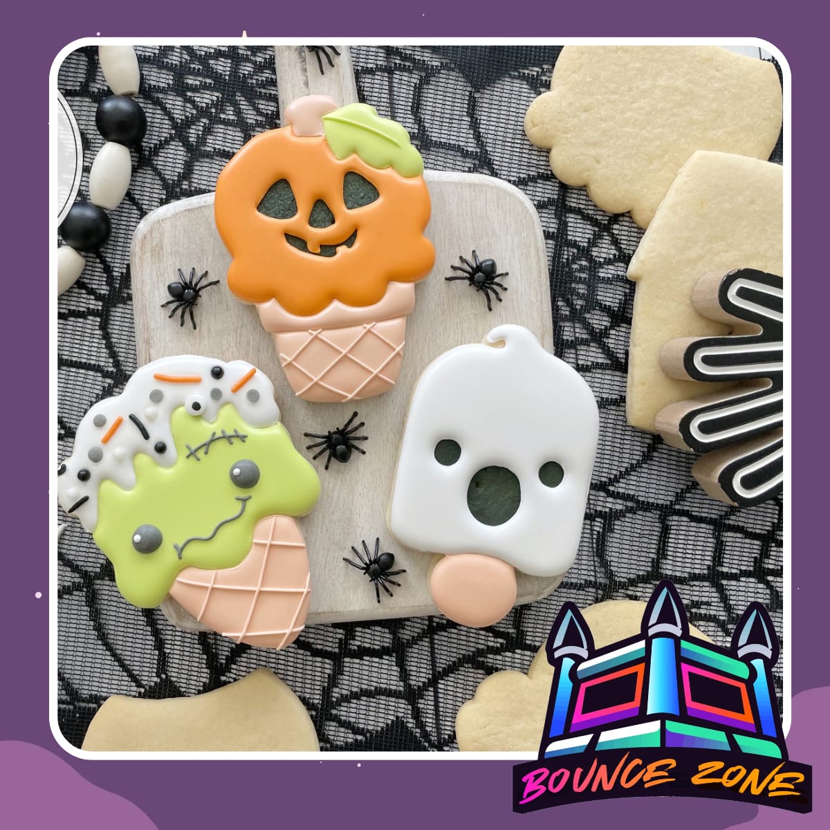 Cookies decorated at the Halloween Family Friendly class